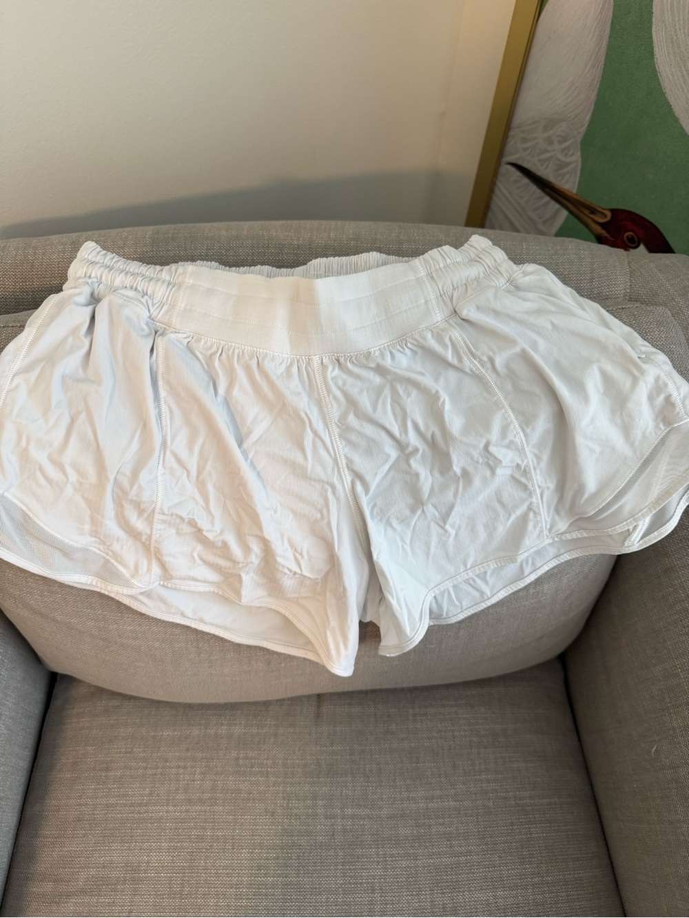 lululemon athletica White Lightweight Running Shorts - Picture 2 of 3